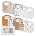 Muslin Baby Drool Bibs for Unisex Boys Girls, 10 Pack Soft Cotton Baby Bib for by LYRICHOMBABY