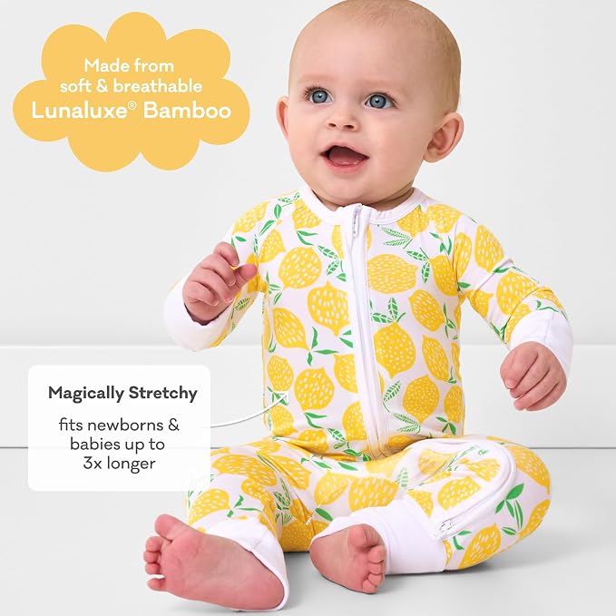 Little Sleepies Pajamas for Baby Boys & Girls, Viscose from Bamboo Baby Pajamas - Image 3