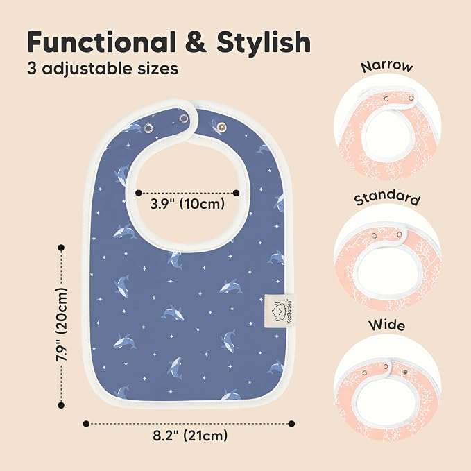 KeaBabies 8-Pack Organic Baby Bibs - Image 2