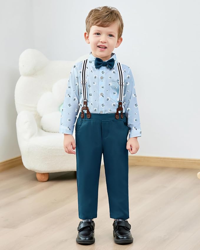 nilikastta Boy Suit Toddler Boy Outfit Boy Dress Shirt - Image 2