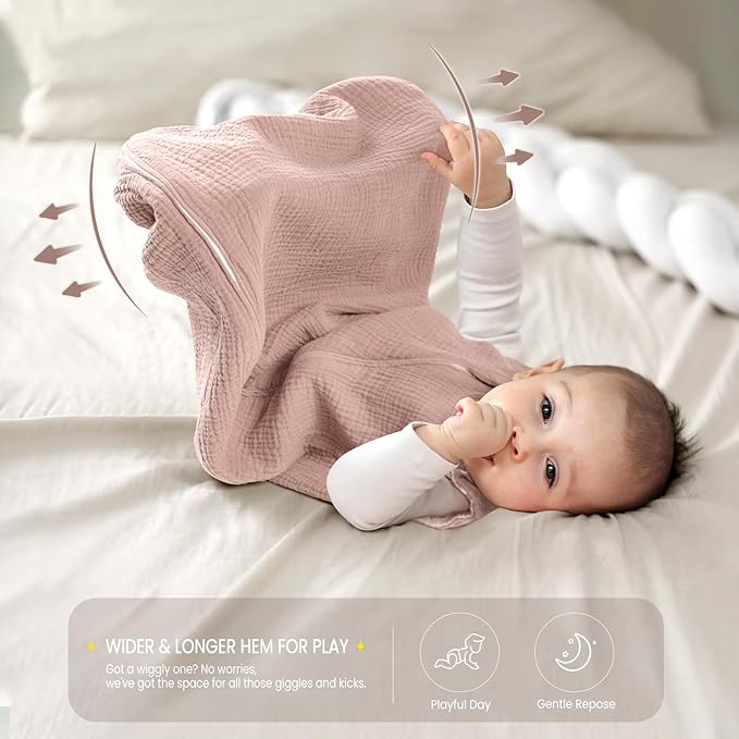 lulumoon Sleep Sack Muslin for Baby: Cotton Wearable Blanket for 15-24 Months - Image 3