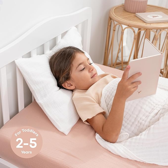 Comfy Cubs Toddler Pillow with Muslin Pillowcase, 13 x 18 in, 2 Pack - Image 4