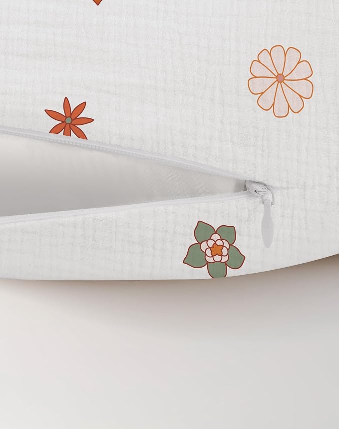 Nursing Pillow Covers 2 Pack, Muslin Nursing Cover - Image 5