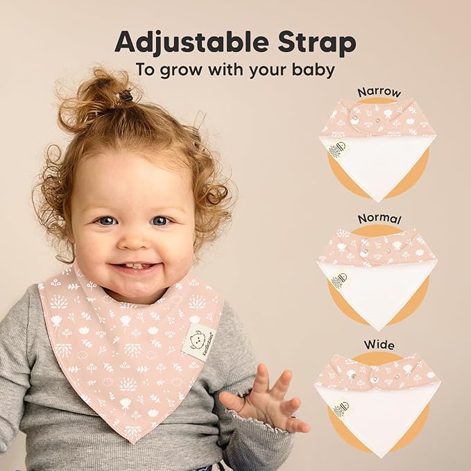 8-Pack Organic Baby Bandana Bibs - Image 3