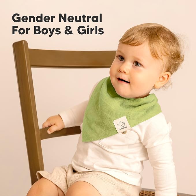 8-Pack Muslin Baby Bibs for Boys, Girls - Image 6