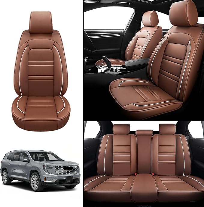 Car Seat Covers for gmc Acadia 2016-2025 | 5-Seats Leather Seat Covers - Image 2