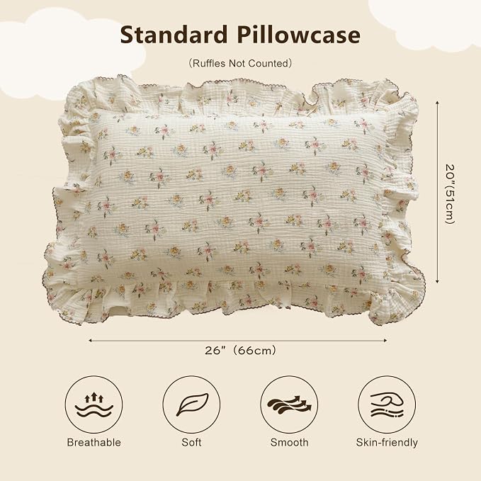 BuLuTu Cotton Muslin Kids Toddler Pillowcase - Image 2