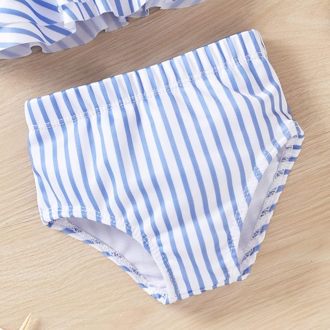 Aalizzwell Toddler Baby Girl Bathing Suit Two Piece Swimsuit Bikini Beach Wear - Image 6