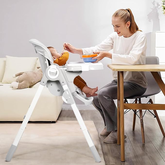 4 in 1 High Chairs for Babies and Toddlers, Convertible Foldable Baby High - Image 7