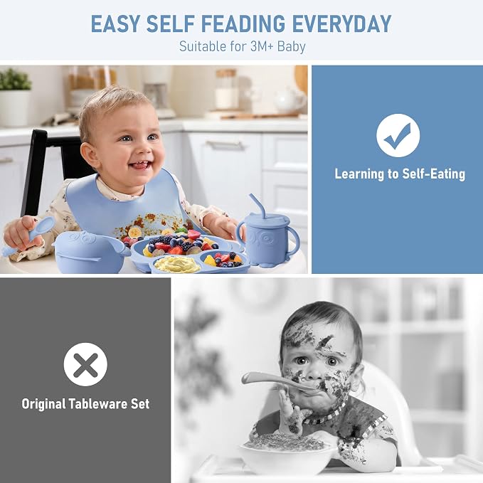 Baby Weaning Set, Silicone Baby Feeding Set, Toddler Weaning Set - Image 6