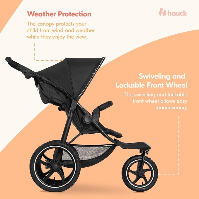 hauck 3-Wheel All Terrain Stroller - Image 4