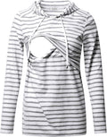 GINKANA Women's Nursing Hoodie Sweatshirt Long Sleeves Breastfeeding Maternity by GINKANA