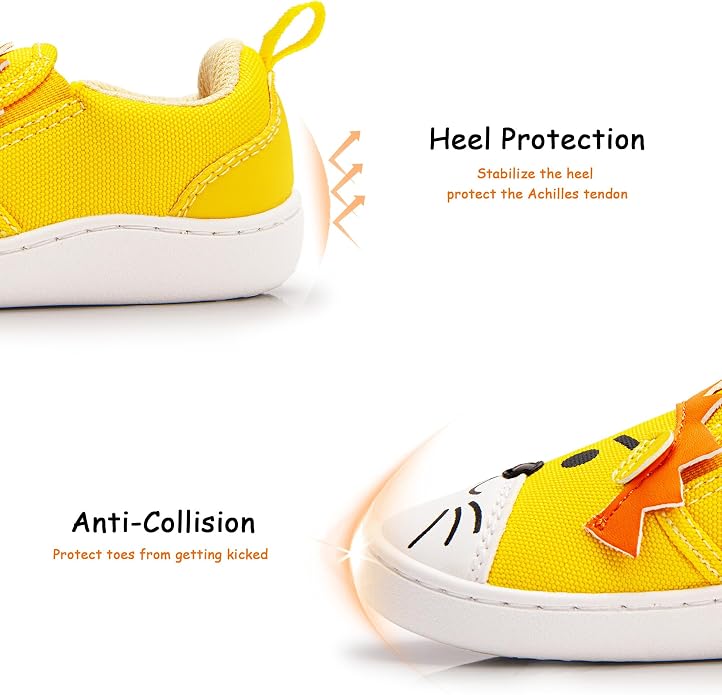 SKYWHEEL Toddler Slip On Shoes Wide Toe Box Barefoot Casual Canvas Walking - Image 4