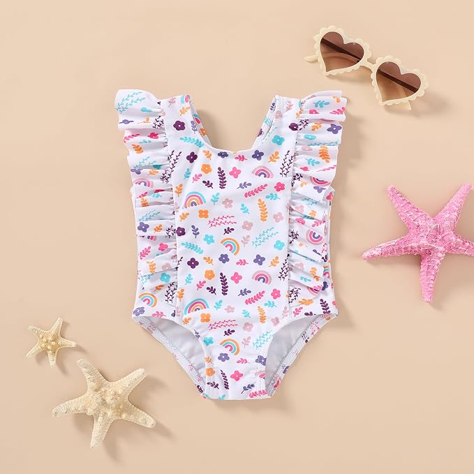 Happy Town One-Piece Infant Toddler Baby Girl Summer Swimsuit Watermelon - Image 7