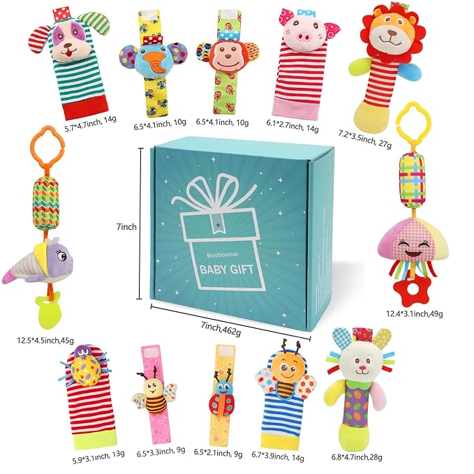 Baby Hanging Toy, Wrist Rattles, Rattle Socks, Handheld Wearable Washable - Image 6
