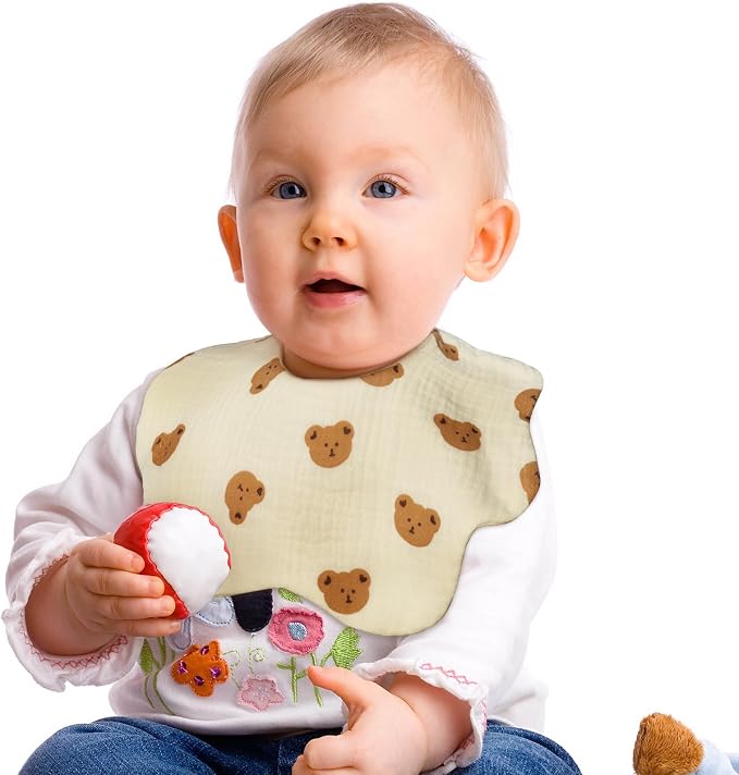 Muslin Baby Bibs for Drooling and Teething Newborn Drool Bibs for Baby Girl Boy - Image 6