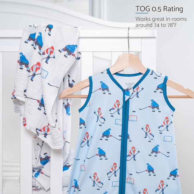 LollyBanks Baby Sleep Sack, 100% Cotton Wearable Blanket 2-Way Zipper Sleep - Image 4