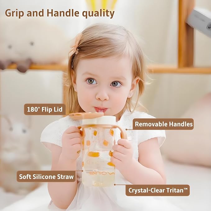 Evorie Tritan Spill Proof Toddler Straw Sippy Cup, 10 oz - Image 5
