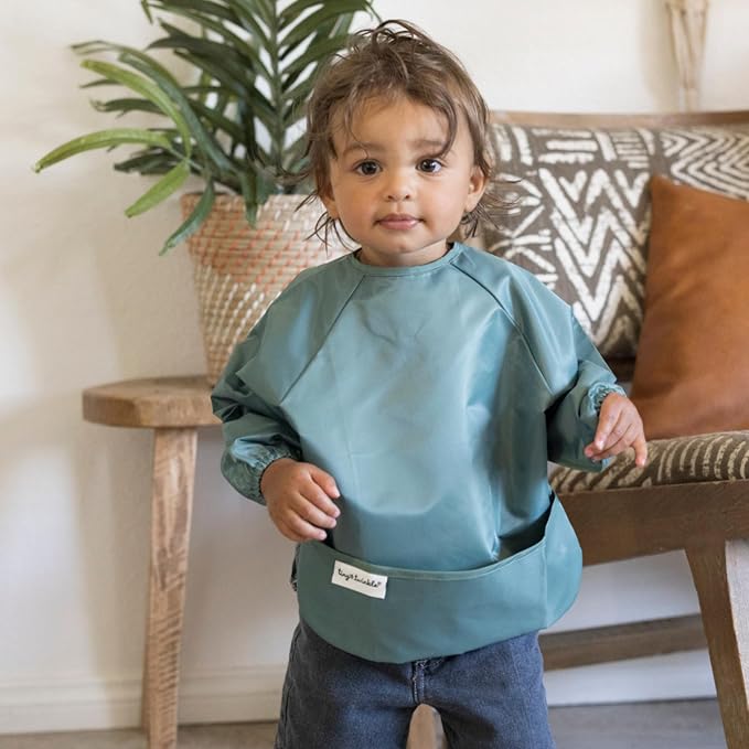 Tiny Twinkle Long Sleeve Bib for Babies & Toddlers – 2 Pack Waterproof Smock - Image 2