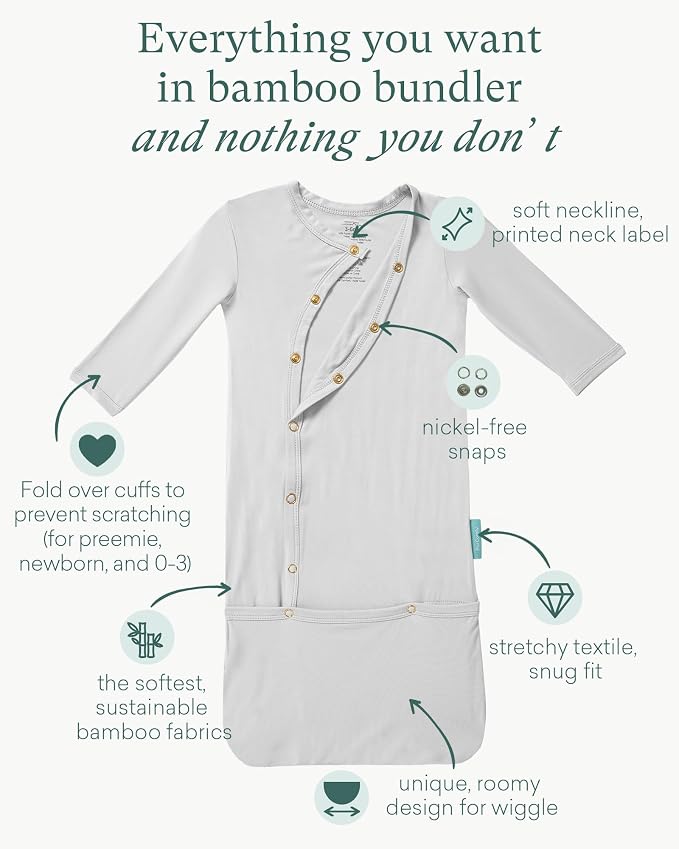 PurComfy Supersoft Baby Sleeper Gowns, Premium Bamboo Viscose Infant Nightgown - Image 2