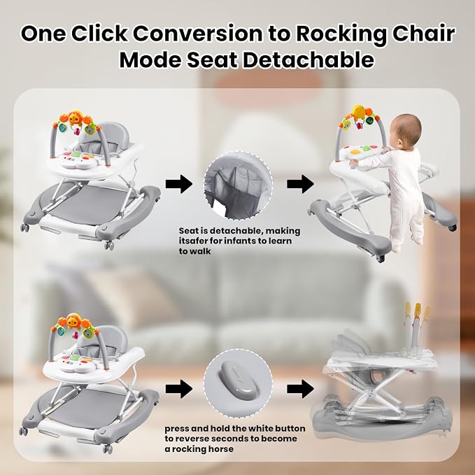 Baby Walker, 5-in-1 Baby Walkers - Image 4