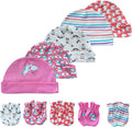 Baby Hat and Mittens Set Newborn Baby Hats Caps by MAMIMAKA