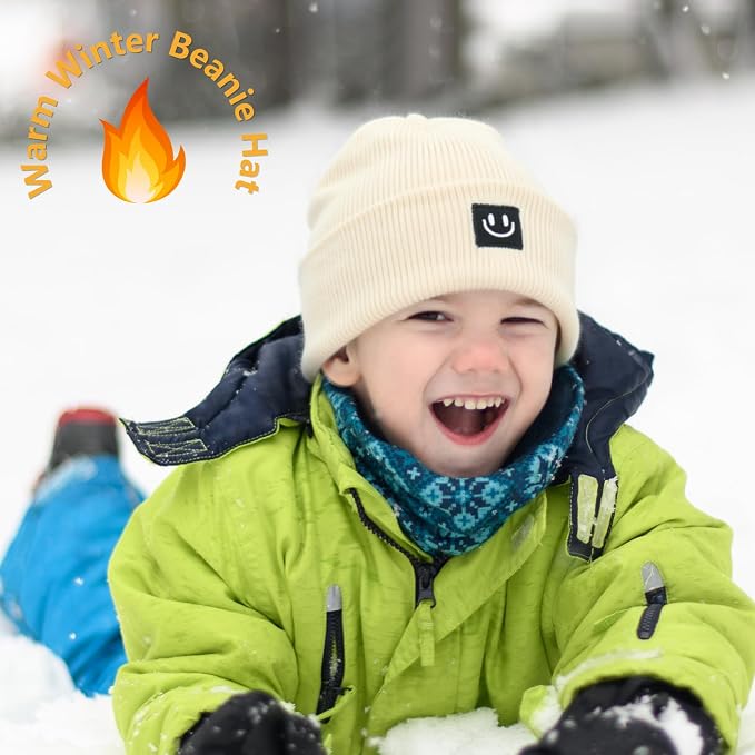 3 Packs Baby Beanie Cute Toddler Beanies Kids Winter Hat Boys Girls Warm Knit - Image 3