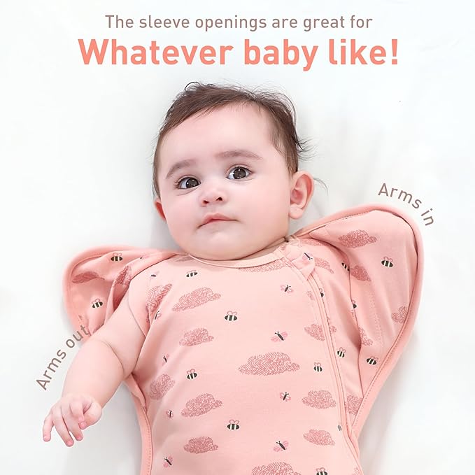 Premium Soft Cotton Swaddle Blanket Sleep Sack Arms Up Design 2 Packs 3-6 Months - Image 3