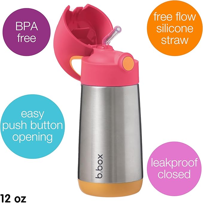 b.box 12 oz Insulated Water Bottle: Keeps Drinks Cold up to 8 Hours, Warm up to - Image 3