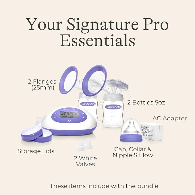 Lansinoh Oh Baby Newborn Essentials Kit – Signature Pro Double Electric Breast - Image 4