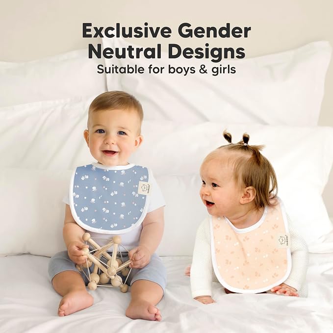 8-Pack Organic Baby Bibs for Boys, Girls - Image 6