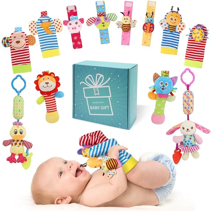 Baby Rattles & Socks by BLOOBLOOMAX