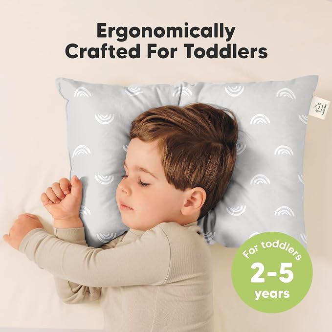 KeaBabies 2-Pack Toddler Pillow 13x18 - Image 2