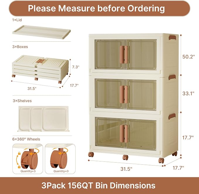 480Qt/120Gal Extra Large Stackable Storage Bins - Image 2