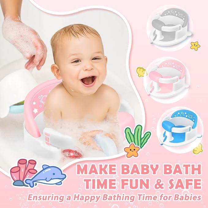 Baby Bath Seat for Babies 6 Months & up, Baby Bath Seat, Non-Slip Toddler Bath - Image 2