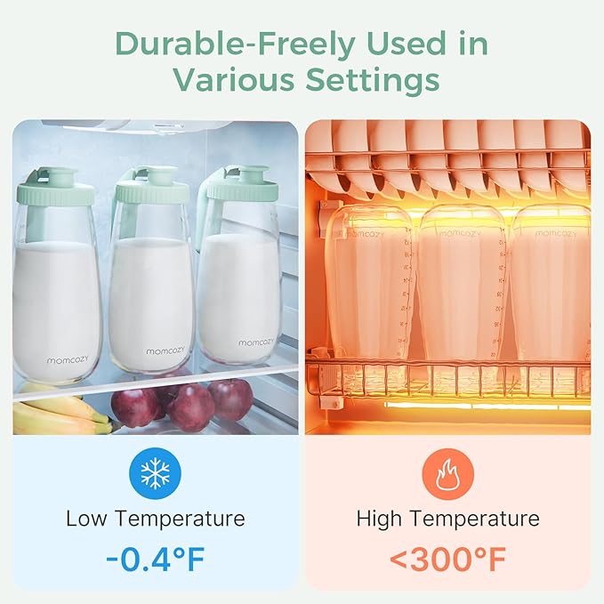 Momcozy Glass Breast Milk Pitcher, Formula Breastmilk Storage Container - Image 4
