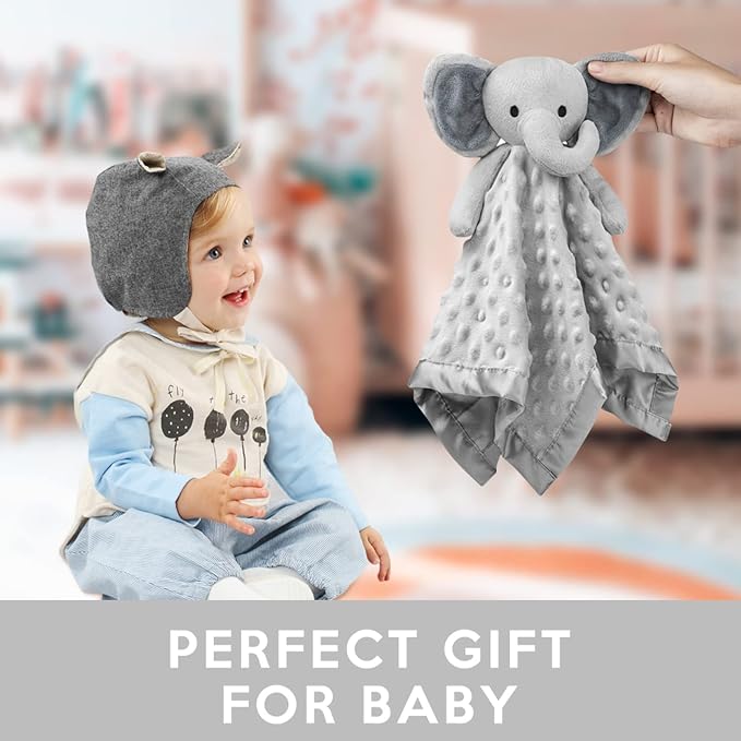 Pro Goleem Elephant Loveys for Babies Soft Security Blanket Infant Snuggle Toy - Image 3