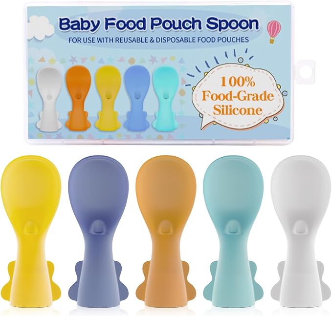 Infant Feeding Essentials & Baby Food Pouches Attachable Toppers: Seamless by Miniguysa