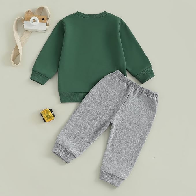 Nyapruwe Toddler Baby Boy Fall Outfit Funny Print Long Sleeve Sweatshirt - Image 7