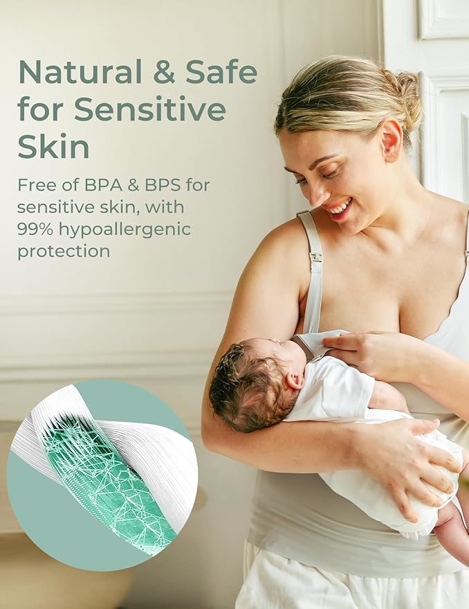 Momcozy Bamboo Disposable Nursing Pads, Advanced Blue Core - Image 4