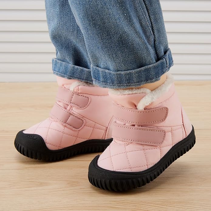 BMCiTYBM Toddler Baby Snow Boots Winter Shoes Boys Girls Cold Weather Baby Faux - Image 2