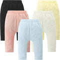 Baby and Toddler Girl's 5 Pack Cotton Ribbed Pull On Pants Leggings 0-4 Years by Fullfamous