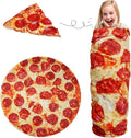 Lhedon Pizza Blanket for Teen Kids, 60 Inch Throw Blanket, Round Pepperoni by FunCozyandHandyBlanketsforAllAgesandToolsYou%E2%80%99llLove