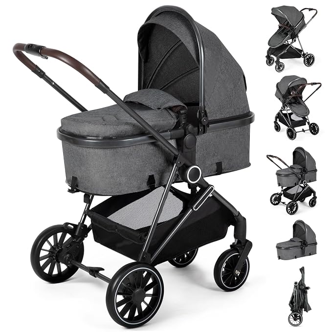 ANNA QUEEN 2 in 1 Baby Stroller, Folding High Landscape Infant Stroller by ANNAQUEEN