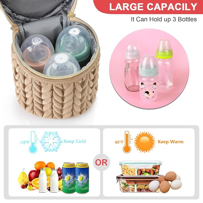 Accmor Breastmilk Cooler Bag, Insulated Baby Bottle Cooler Tote Bags - Image 2