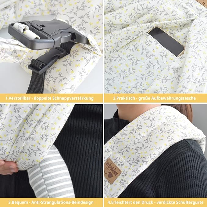Baby Sling Carrier Newborn, Adjustable Easy Wearing Baby Nursing Warp Sling - Image 5