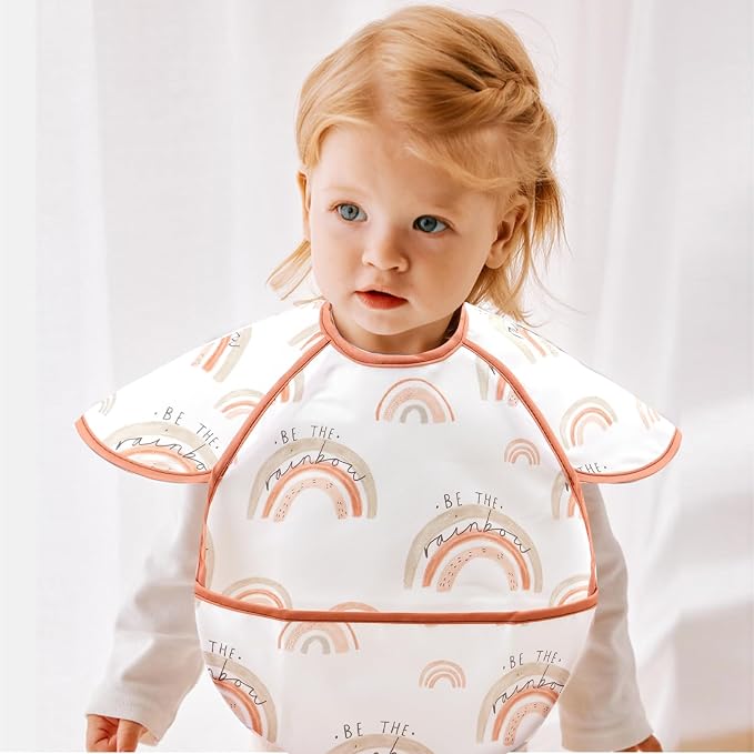 Feeding Bibs for Baby, 3 Pack-Waterproof & Easy Clean Feeding Bibs for Toddlers - Image 3