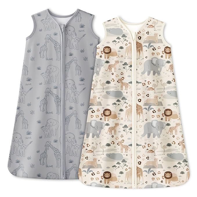 Baby Sleep Sack 18-24 Months 1.0 Tog Baby Wearable Blanket 100% Cotton Sleeping by Unnivoll