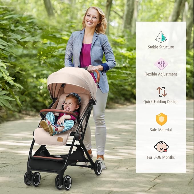 BABY JOY Lightweight Baby Stroller, Compact Toddler Travel Stroller - Image 9