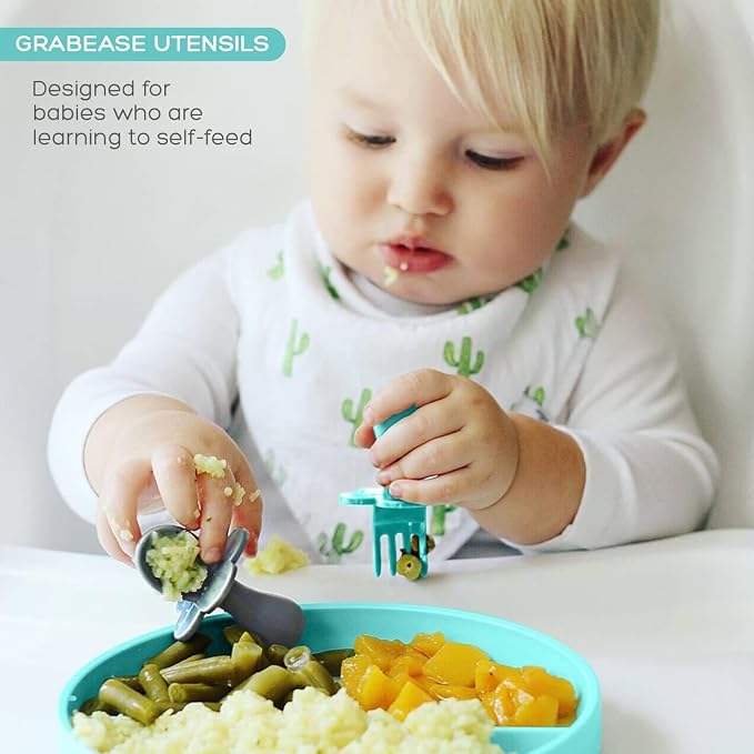 Grabease Silicone Baby Feeding Utensil Set - Image 3